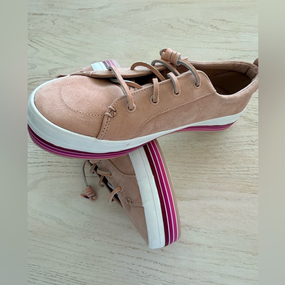 Sperry Women's Pink Leather Sneakers - Picture 7 of 7